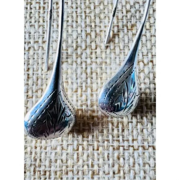 925 Sterling Silver Lot of 3 Pair of Earrings Pierced Hook Style minimalist - Picture 3 of 7